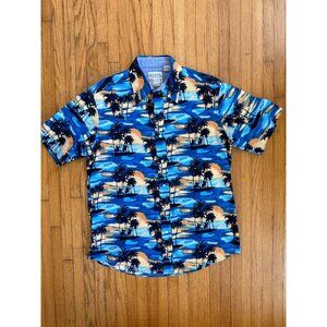 Roper Men’s Hawaiian Cowboy Shirt – Size M – Pearl Snaps, 100% Cotton